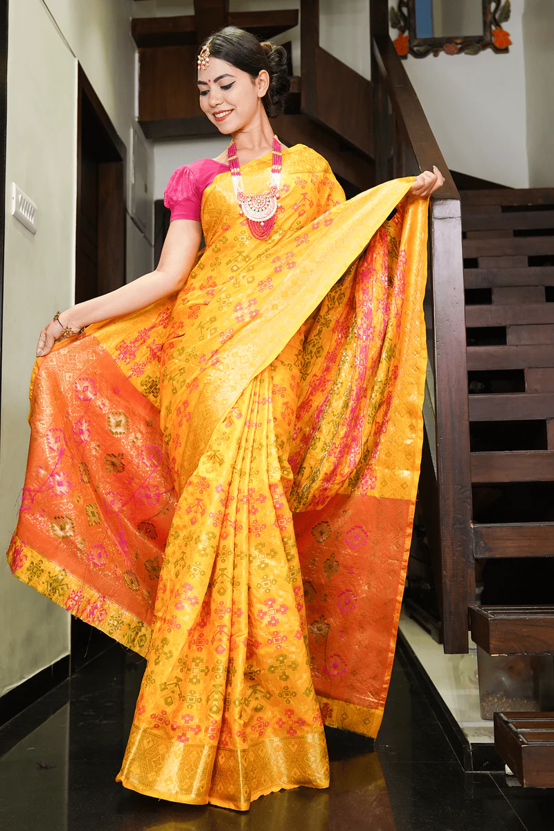 Patola Banarasi Border Woven Saree